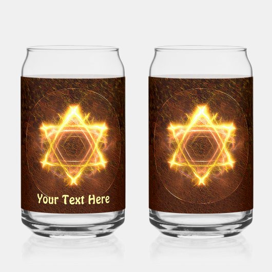 Starfire Fractal Magen David Blikvorm Glas (Achterkant)