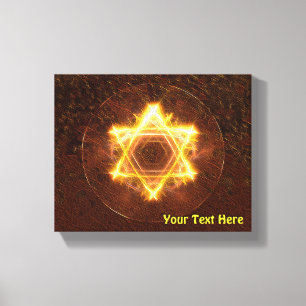 Starfire Fractal Magen David Canvas Afdruk