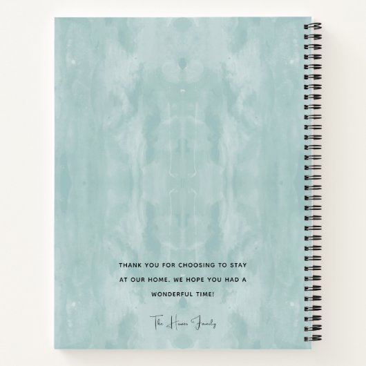 Starfish "1" Beach House Livre d'invité (Dos)