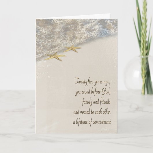 Starfish 25e Jubileum Feestdagen Kaart (Voorkant)