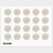 Starfish and Beach Hearts with Names Ronde Sticker (Vel)