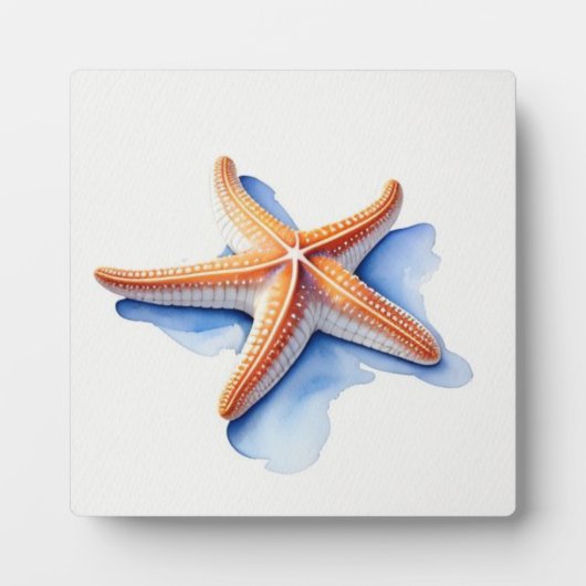 Starfish and Blue Silhouette Fotoplaat (Voorkant)