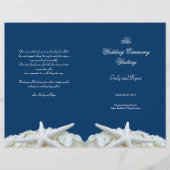 Starfish and Flowers Marine Wedding Programme Modè (Devant)