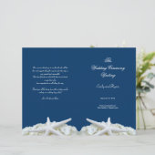 Starfish and Flowers Marine Wedding Programme Modè (Debout devant)