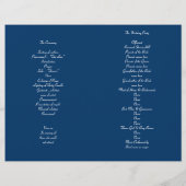 Starfish and Flowers Marine Wedding Programme Modè (Dos)