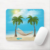 Starfish and Hammock op tropisch strand Muismat (Met muis)