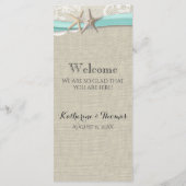 Starfish and Lace Rustic Beach Wedding Itinerary Programma (Achterkant)