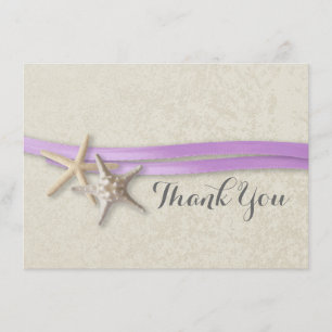 Starfish and Ribbon Flat Card Hartelijk dank Bedankkaart