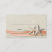 Starfish and Ribbon Place carte Corail (Devant)