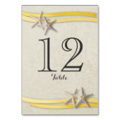 Starfish and Ribbon Yellow Numéro de table (Par défaut)