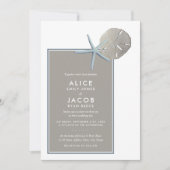 Starfish and Sand Dollar - Beach Weddenschap Kaart (Voorkant)