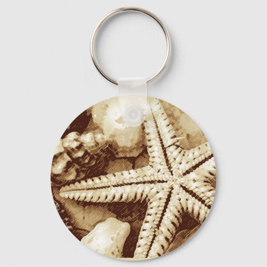 Starfish and Seashells Keychain (Voorkant)