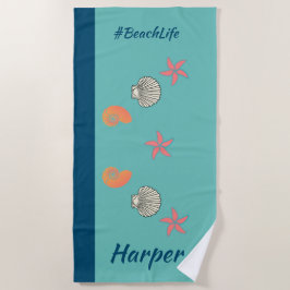 Starfish and Seashells Ocean Beach Life Strandlaken