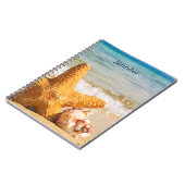 Starfish and Seashells on the Beach Personalized Notitieboek (Linkerzijde)