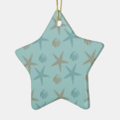 Starfish and Shells Keramisch Ornament (Links)