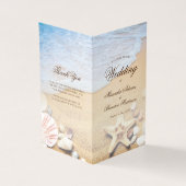 Starfish and Shells Tropical Beach Wedding Program (Outside)