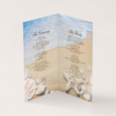 Starfish and Shells Tropical Beach Wedding Program (Inside)