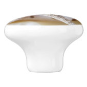 Starfish and Silver Dollar Coastal Ceramic Knob. Keramische Knop (Zijkant)