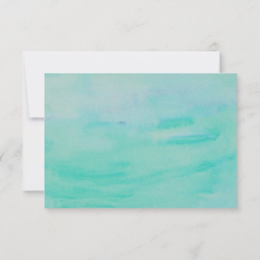 Starfish Aqua Beach Bruiloft RSVP Respons Kaart (Achterkant)