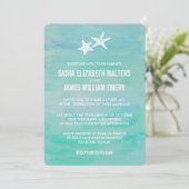 Starfish Aqua Beach Invitations de mariage (Debout devant)