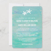 Starfish Aqua Beach Invitations de mariage (Devant)