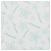 Starfish aqua blanc tissu customisé (fermé)