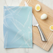 Starfish Aqua Blue Beach Kitchen Towel Theedoek (Quarter Fold)