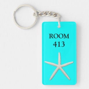 Starfish Aqua Marine Room Number Sleutelhanger