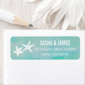 Starfish Aqua Return Address Labels (Insitu)