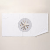 Starfish avec Gold Stars et Silver Circle (Serviette de bain)