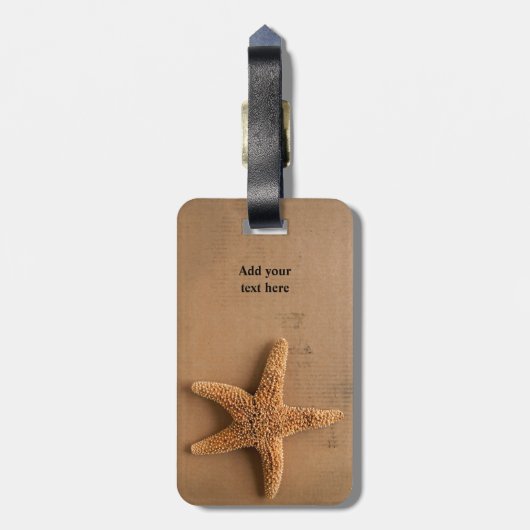 Starfish bagagelabel (Achterkant verticaal)