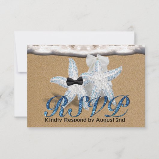 Starfish Beach Aqua RSVP (Devant)