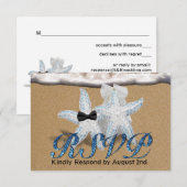 Starfish Beach Aqua RSVP (Devant / Derrière)