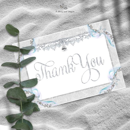 Starfish Beach bruiloft Hartelijk dank Bedankkaart