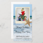 Starfish Beach Christmas Feestdagenkaart (Voorkant / Achterkant)