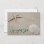 Starfish Beach Destination Mariage Cartes RSVP (Dos)
