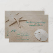 Starfish Beach Destination Mariage Cartes RSVP (Devant / Derrière)