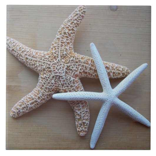 Starfish Beach Home Decoratieve Plein Tegel Tegeltje (Voorkant)