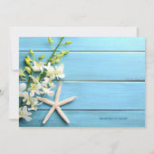 Starfish Beach Invitations de mariage avec orchidé (Dos)