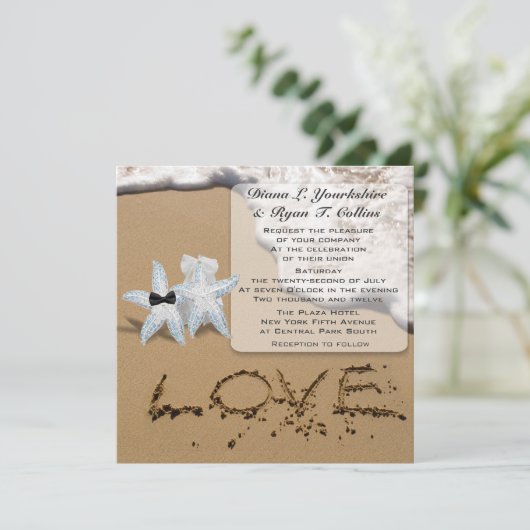 Starfish Beach Love Invitation (Debout devant)