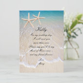 Starfish Beach Mariage Carte d'honneur (Debout devant)