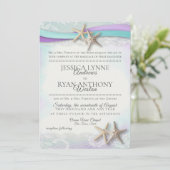 Starfish Beach Orchid en Turquoise Kaart (Staand voorkant)