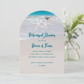 Starfish Beach Sand repesial Dinner Invitation Kaart (Staand voorkant)