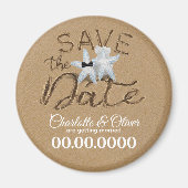Starfish Beach Save the Date Magnet (Devant)