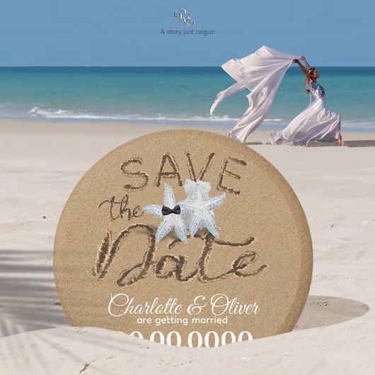 Starfish Beach Save the Date Magnet