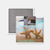 Starfish Beach Save the Date Photo Magnet (Recto/Verso)