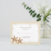 Starfish Beach Thème Mariage RSVP Cartes (Debout devant)