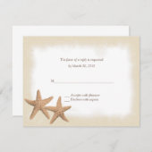 Starfish Beach Thème Mariage RSVP Cartes (Devant / Derrière)