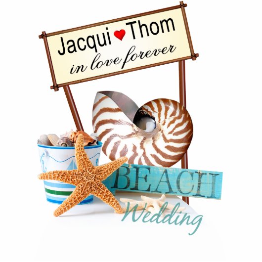 Starfish Beach Wedding CONTACT ME TO PERALIZE Staand Fotobeeldje (Voorkant)