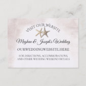 Starfish Beach Wedding Informatie Kaarten (Voorkant)